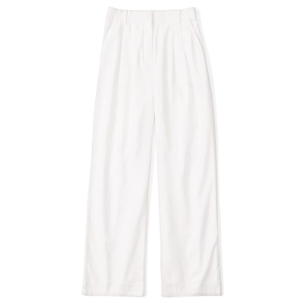 Abercrombie linen-blend tailored wide leg pant